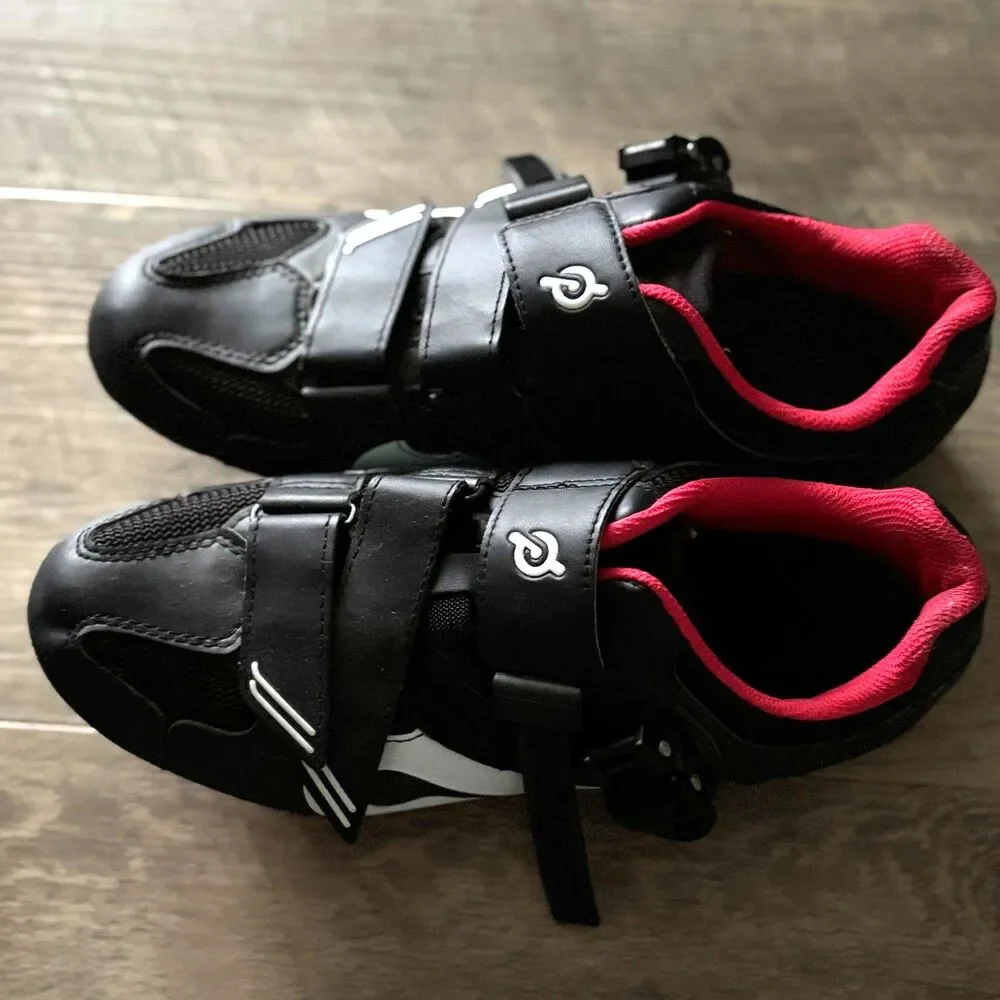 Peloton Cycling Shoes 39 Women's Size 8 Bike Spin Cleats Buckle Strap Indoor